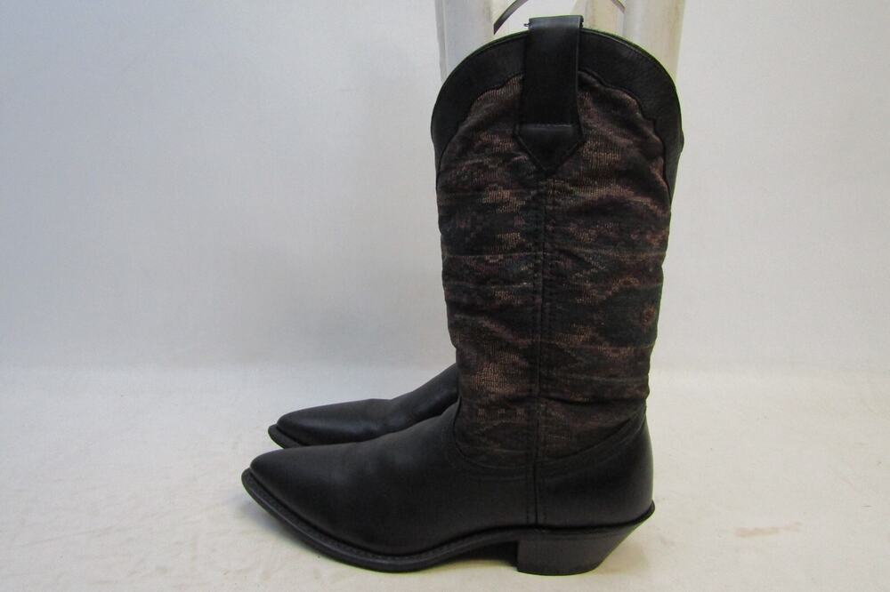 Dingo Womens 7.5 M Brown Leather Aztec Print Cowboy Western Boots